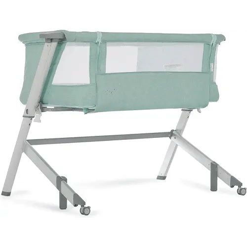 Dream On Me Skylar Bassinet and Bedside Sleeper in Mint, Lightweight and Portable Baby Bassinet, Five Position Adjustable Height, Easy to Fold and Carry Travel Bassinet, JPMA Certified
