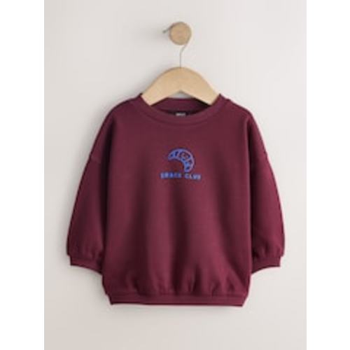 Buy Burgundy Red Snack Club Printed Crew Neck Sweat Top (3mths-7yrs) from Next USA
