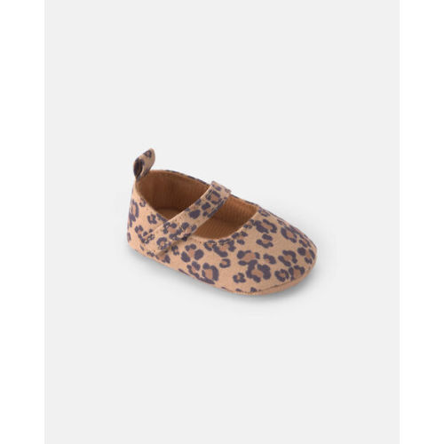 Baby Girl Cheetah Mary Jane Flats - Brown | Carter's