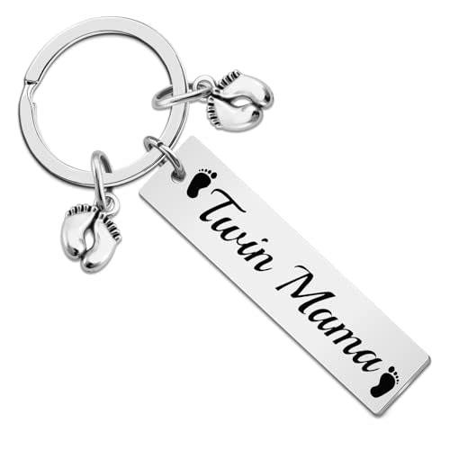 Mothers Day Gifts for Mom of Twins Baby Essentials Twins Baby Items Must Haves Twin Essentials for Babies Must Haves BabyAnnouncement Birthday Mother's Day Keyring