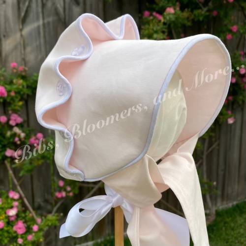 Button Baby Bonnet with Monogram