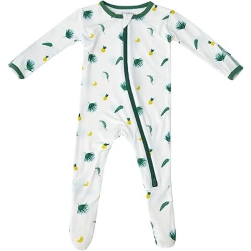 Bamboo Little Soft Baby Footie Pajamas, Baby Clothes, Newborn Sleepers, 95% Viscose and 5% Spandex, 0-24 Months
