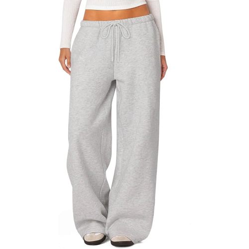 HeSaYep Women's Fleece Lined Sweatpants Winter Warm Wide Leg Sweat Pants Baggy Casual Pants with Pockets