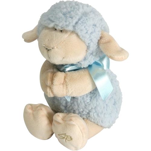 Stephan Baby Ultra Soft and Huggable Musical Praying Woolly Lamb, Blue, 11 inch