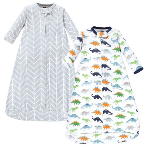 Hudson Baby Infant Boy Cotton Long-Sleeve Wearable Sleeping Bag, Sack, Blanket, Dinosaurs, 12-18 Months