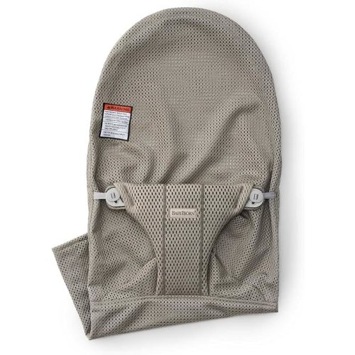 BabyBjörn Fabric Seat for Bouncer, Mesh, Gray Beige