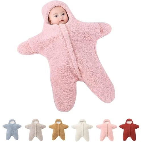 Cute Baby Starfish Onesie Thick Warm Wearable Soft Newborn Baby Infant Swaddle Wrap Sleeping Sack