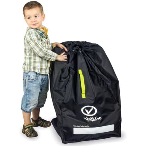 V VOLKGO Car Seat Travel Bag For Airplane with Carrying Handles, No Shoulder Straps, Car Seat Bags for Air Travel Carseat Travel Cover, Carseat Travel Bag Cover for Airplane Travel