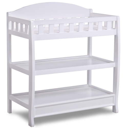 Delta Children Wilmington Wood Changing Table with Pad, White