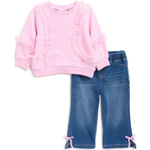 Ruffle Pullover & Knit Jeans Set, 12M