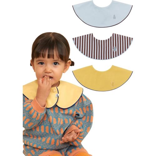 Konny Baby Bib 3/5/7-Pack Set, 360 ° Rotate, Soft and Absorbent Drooling for Toddler Boys Girls Baby Essentials