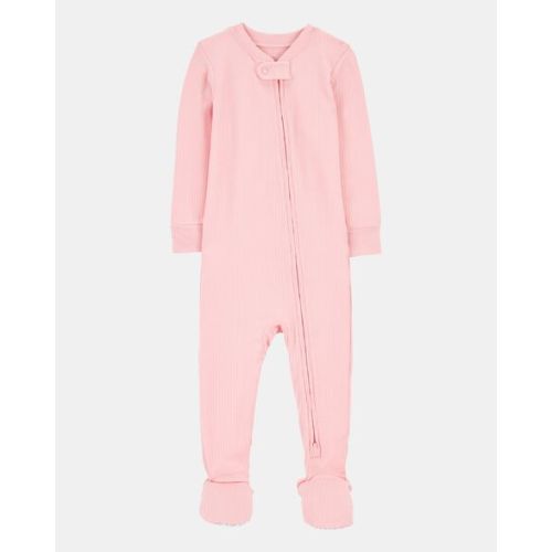 Baby Girl Solid PurelySoft Footie 1-Piece Pajamas - Pink - Carter's | Carter's