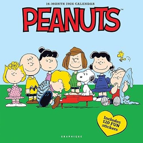 Graphique 2026 Peanuts Wall Calendar | 12” x 12” | Thick Paper | Home & Office Organizer | Large Monthly Grid | 3 Languages & Marked Holidays | 4 Month Preview Page for 2027