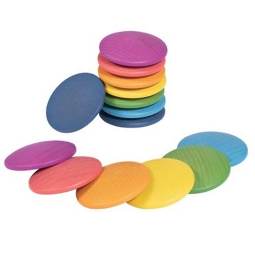 TickiT® Rainbow Wooden Discs - Set of 14
