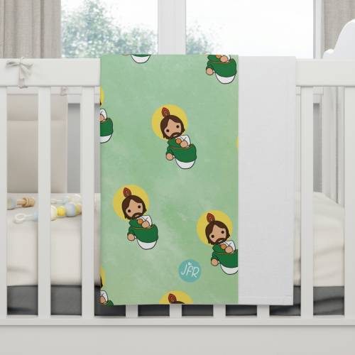 St Jude Thaddeus Soft Fleece Blanket - Baby Blanket - Manta para bebé San Judas Tadeo