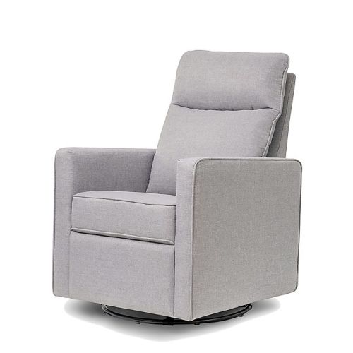 DaVinci Gabby Pillowback Swivel Glider in Misty Grey
