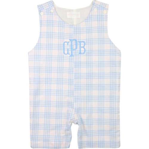 Pink And Blue Plaid Seersucker Jon Jon