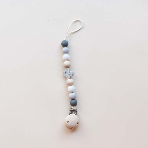 Pacifier clip & Teether Holder Cactus