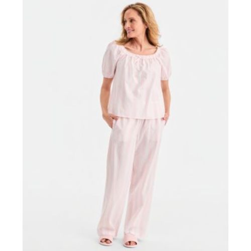 Women's Woven Stripe Pajama Set, Created for Macy's