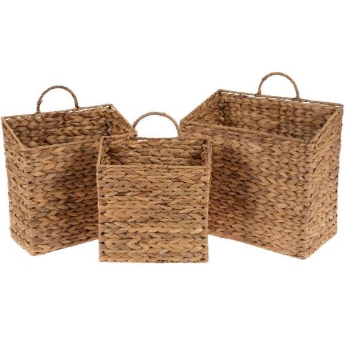 Water Hyacinth Wall Basket Set