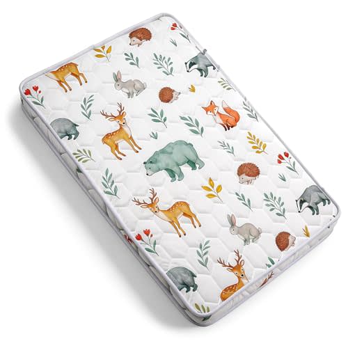 Pack and Play Mattress Pad 38x26x1.5 – Non-Slip Bottom & Breathable Playpen Mattress for Baby, Firm Foam Pack n Play Mattress Replacement for Graco/Baby Trend Playard, Soft Portable Mini Crib Mattress