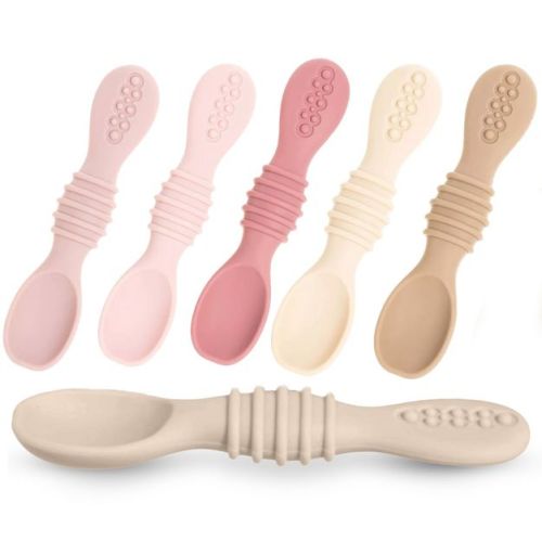 Sperric Baby Spoons Self Feeding Spoons 6+ Months, Infant Spoons First Stage, Baby Led Weaning BPA Free Teething Spoons