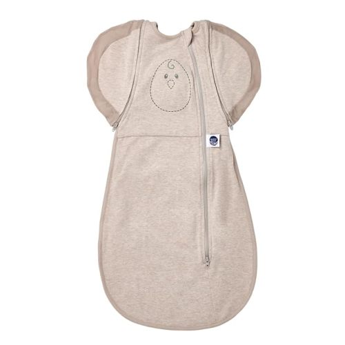 Nested Bean Air 6-in-1 Adaptable Baby Sleep Sack - Unweighted - Comfort & Safety for Natural Sleep, Preferred Arm Position Reduces Startle Reflex, Better for Baby, NB (7-13lbs) Sand