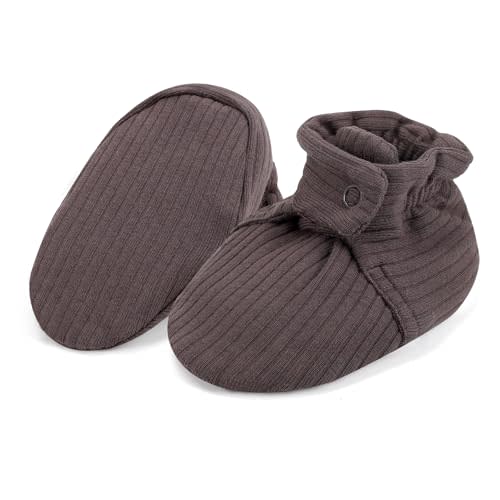 Baby Booties Organic Cotton Infant Bootie Warm Cozy Soft Sock Shoes Adjustable Boots for Newborn Boys Girls