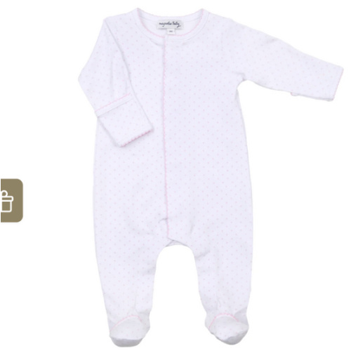 Mini Pink Dots Footie