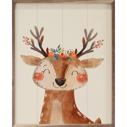 Indigo Safari Boho Woodland Deer | Wayfair