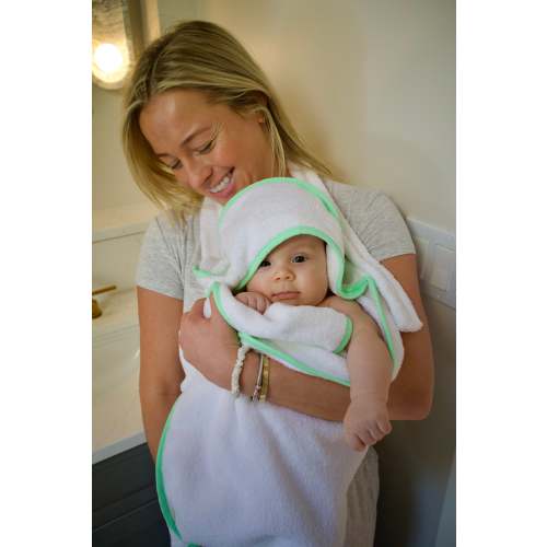 Butterfly Winged Baby Towel - Paradise Green – Up In Arms Baby