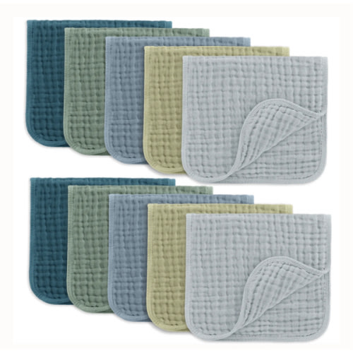 Muslin Burp Cloths in Multi Boy – Comfy Cubs