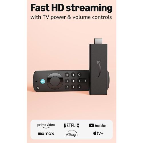 Amazon Fire TV Stick HD (newest model), free and live TV, Alexa Voice Remote, smart home controls, HD streaming