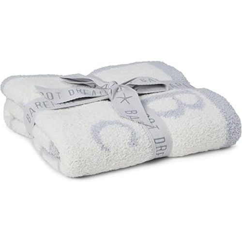 Barefoot Dreams® CozyChic® ABC Blanket, Ocean/Cream