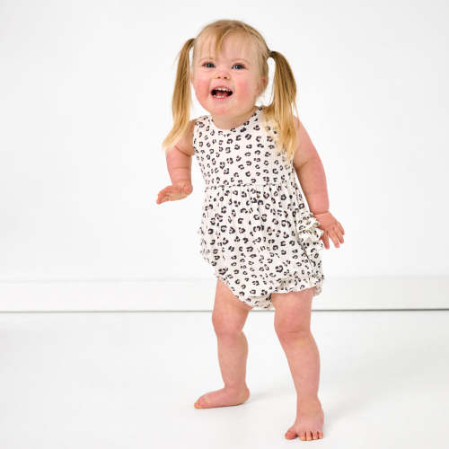 Luxe Leopard Bubble Romper | Little Sleepies