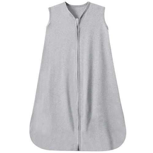 Baby Sleep Sack 0-6 Months Baby Wearable Blanket 100% Rayon Cotton 2-Way Zipper Toddler Sleeping Sack，Comfy Soft Lightweight TOG 0.3(grey)