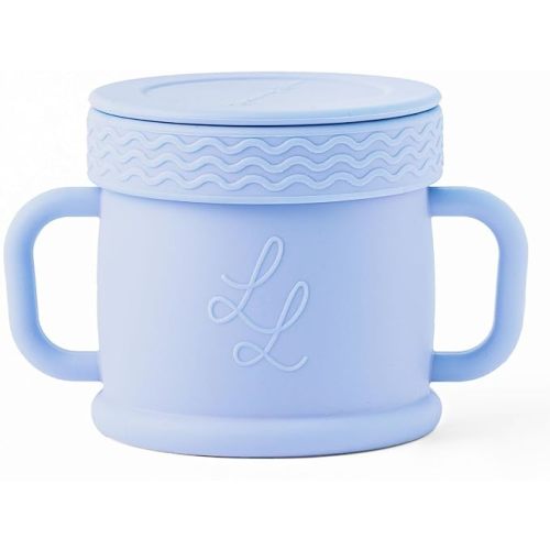 Spill Proof Silicone Toddler Snack Cup, 10 oz - Blue