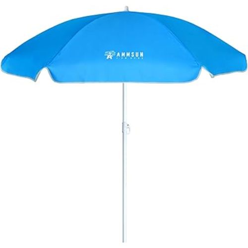 AMMSUN 5ft Kids Beach Umbrella for Picnic, Water Table, Sand Box Sun Shade