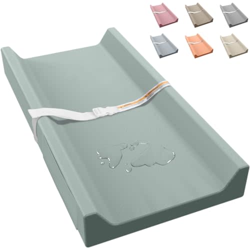 JVEOO Vegan Leather Baby Changing Pad, Waterproof & Wipeable Soft Diaper Changing Mat 32“ x 16.6" Comfortable Infant Changing Station for Dresser & Table