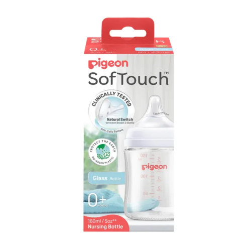 Pigeon SofTouch BPP Wide Neck Glass Baby Bottle 160mL suit 0+ months