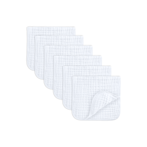 Muslin Burp Cloths - Pack of 6