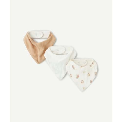 Lot de trois bavoirs bandana bébé mixte coton
