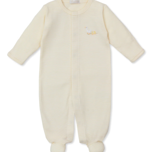 Premier Baby Duckling Yellow Stripe Hand Emb. Footie