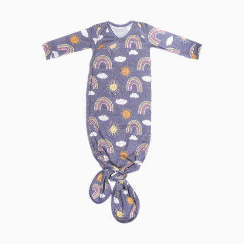 Copper Pearl Printed Knotted Gown - Hope, 0-4 M