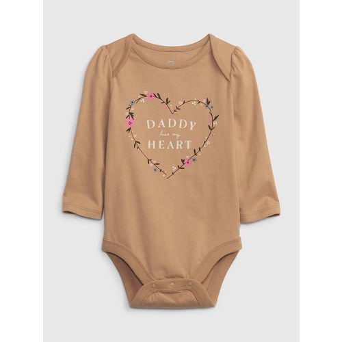 Baby 100% Organic Cotton Mix and Match Graphic Bodysuit in dad