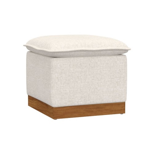 Paxton Ottoman Eco Performance Weave Oatmeal