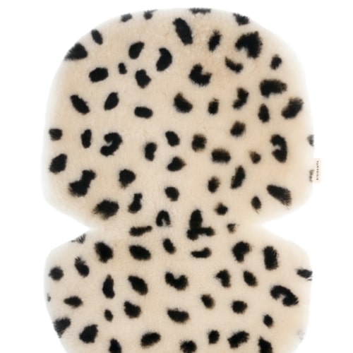 Sheepskin Mat for Stroller or Moses Basket | Leopard