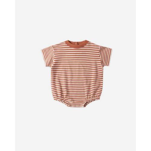 Relaxed Bubble Romper Poppy Stripe