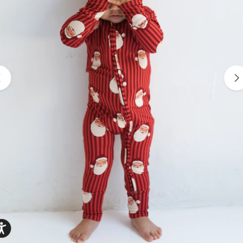 Santa Zipper Romper – In My Jammers