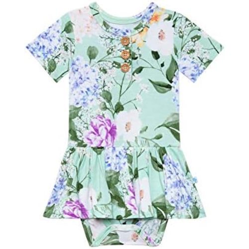 Posh Peanut Baby & Little Girls Dresses for Summer - Twirl Bodysuit Dresses for Girls Made of Soft Viscose from Bamboo